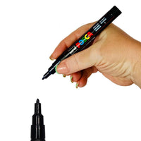 POSCA PC-3M fine 0.9 to 1.3mm paint marker held in hand, 45 colours available at PoscART