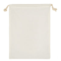 Calico library bag 33 x 44cm with drawstring closure, plain and ready to decorate