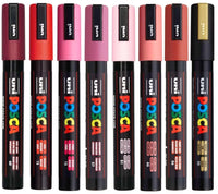 POSCA PC-5M Valentines colour tones wallet of 8 in pink and red