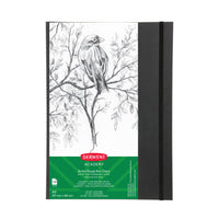 Derwent Academy Hardcover Visual Art Diary A3 portrait 128 pages, black linen cover front