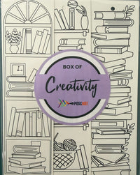 POSCA colour-in bookmarks books theme, stacks of books coloured in assorted pastels