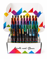 POSCA PC-3M 45 colour paint marker set in PoscART Create and Share packaging