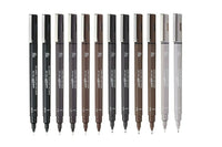 uni PIN fineliner drawing pens, assorted colours, wallet of 12