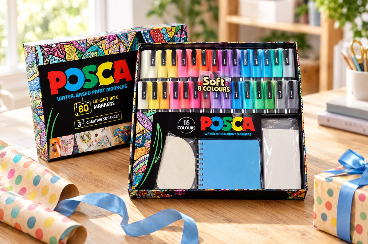 POSCA large gift box with markers and wrapping