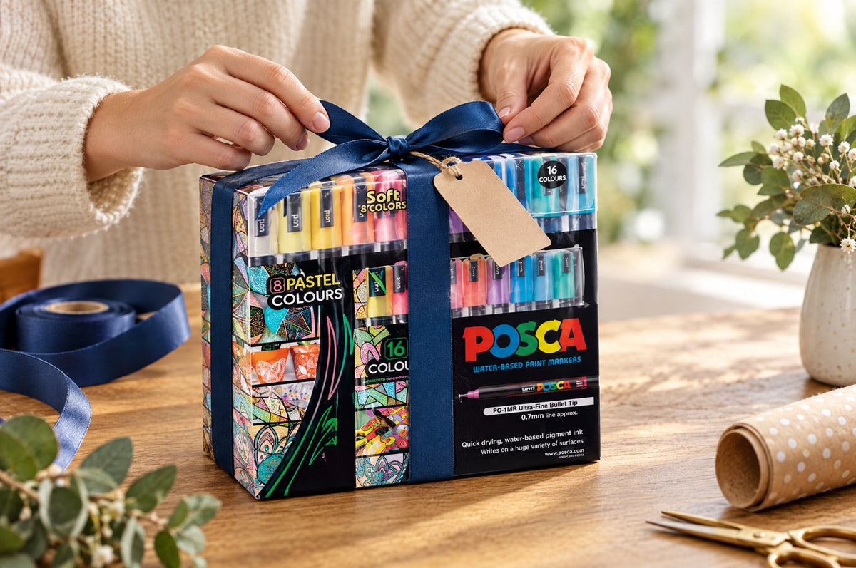 POSCA large gift box with markers and wrapping