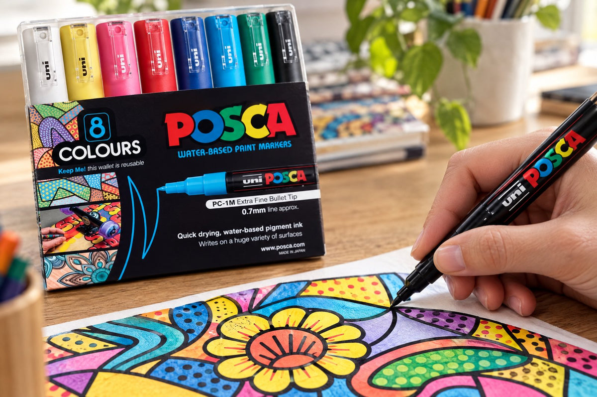 POSCA fine tip marker drawing outlines