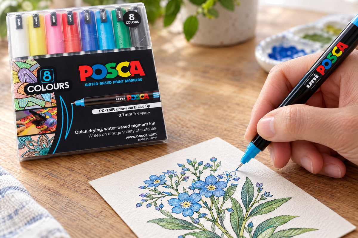 POSCA PC-1MR ultra fine marker drawing detail