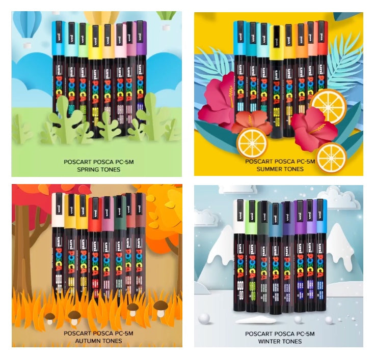 Discover the Perfect Palette with Posca PC-5M Seasonal Sets