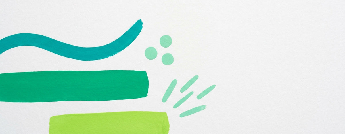 POSCA PC-3M · Fine 0.9–1.3mm collection banner - abstract POSCA paint marker strokes on white paper
