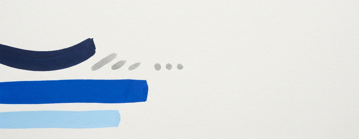 POSCA PC-5M · Medium 1.8–2.5mm collection banner - abstract POSCA paint marker strokes on white paper