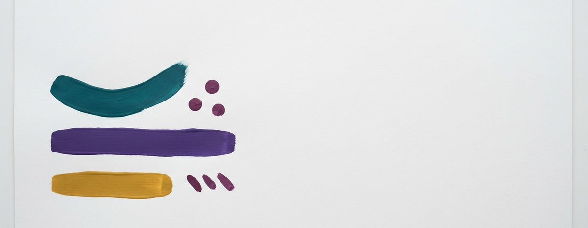 POSCA PC-7M · Bold 4.5–5.5mm collection banner - abstract POSCA paint marker strokes on white paper