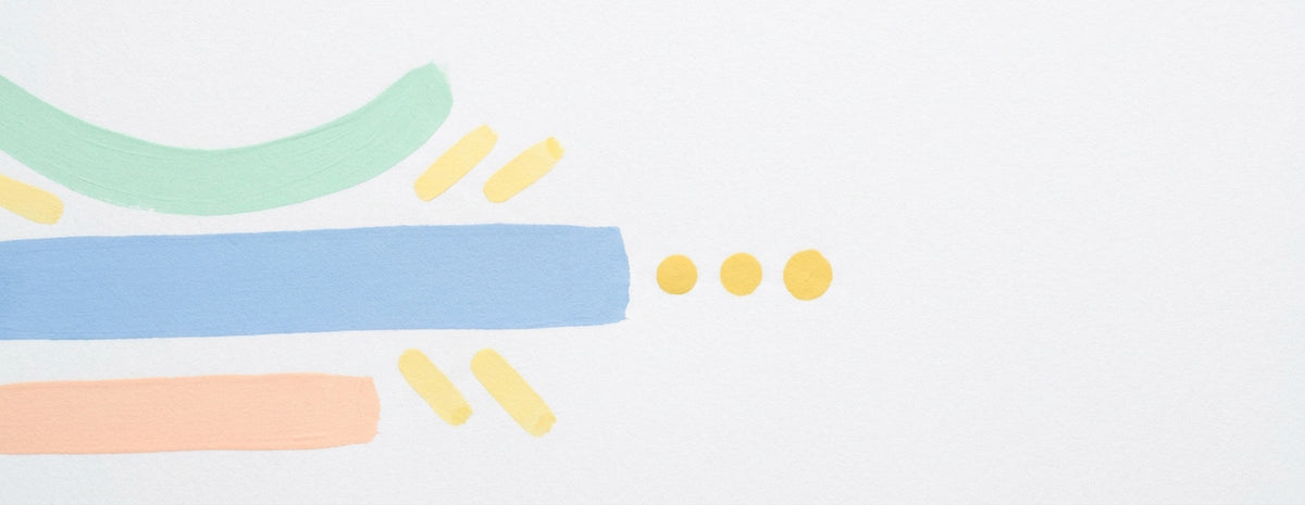 uni Chalk Markers collection banner - abstract POSCA paint marker strokes on white paper