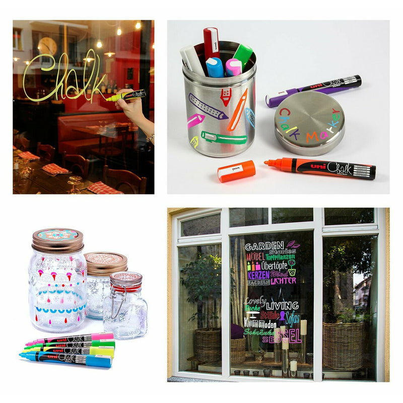 uni Liquid Chalk Marker chisel tip craft lettering on glassware, ornaments and windows