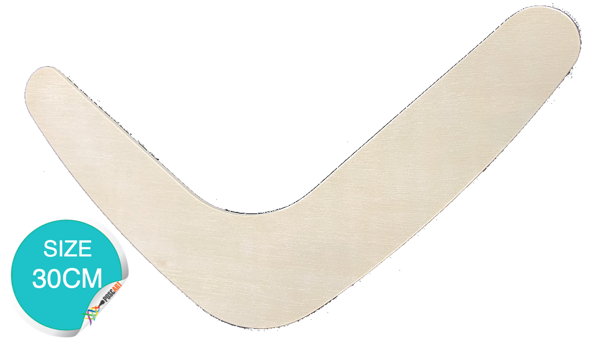 Blank plywood boomerang 30cm, plain wooden boomerang ready for decorating