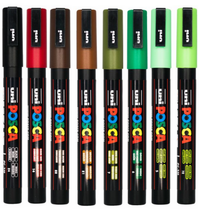 POSCA PC-3M wood tones wallet of 8 in its packaging