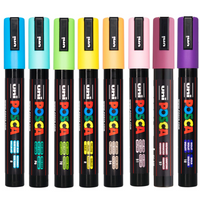 POSCA PC-5M spring colour tones wallet of 8 in packaging