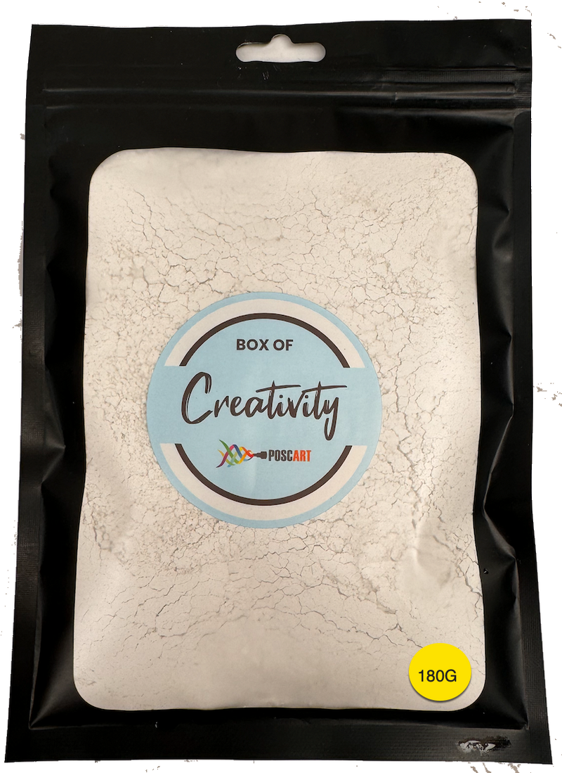 PoscART plaster of Paris 180g pack, front of pack