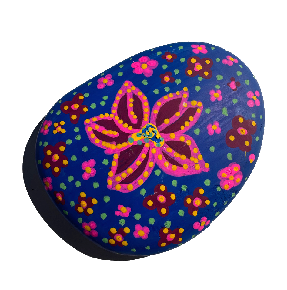 Second design idea for painted pebbles from the PoscART rock art kit
