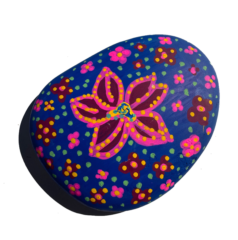 Second design idea for painted pebbles from the PoscART rock art kit