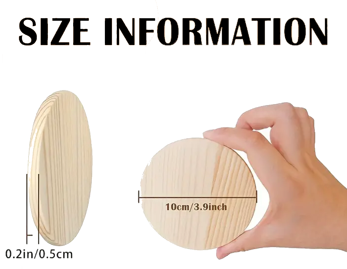 Round wooden coasters set of 2, coasters laid side by side