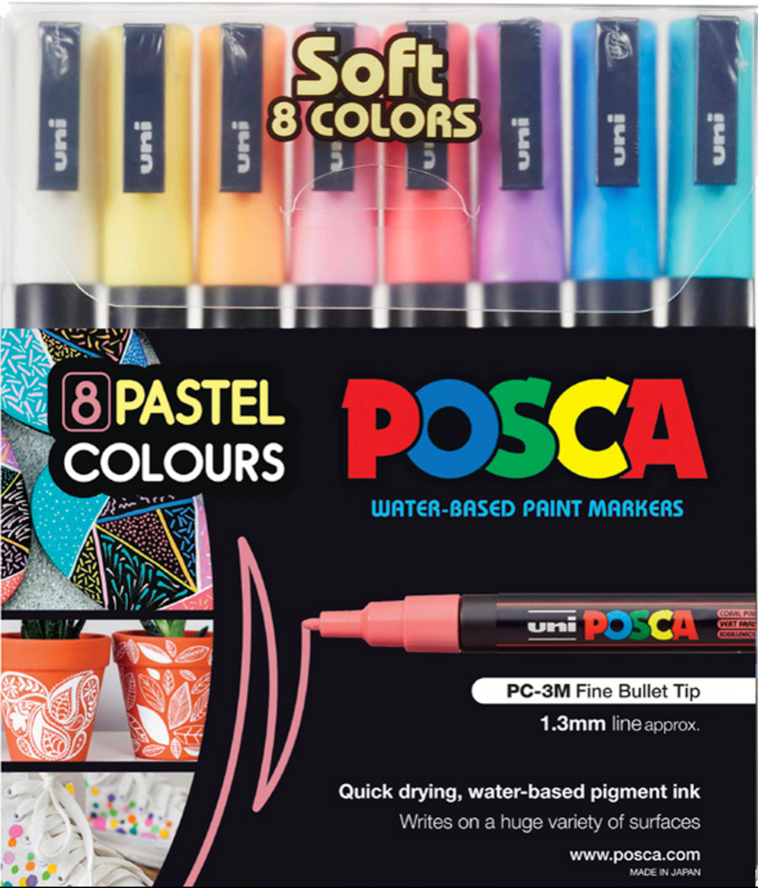 POSCA PC-3M pastel tones marker wallet