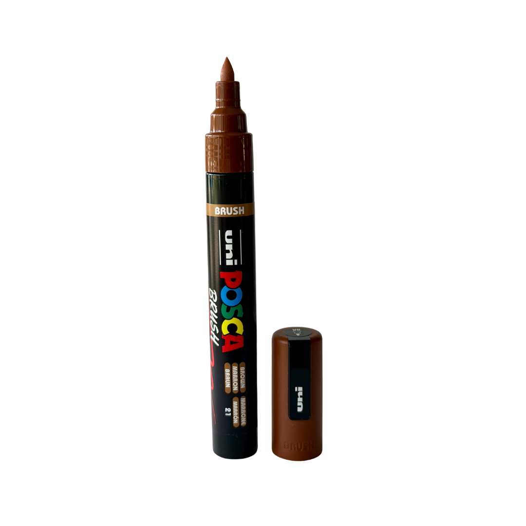 POSCA PC-5BR Paint Marker Medium Brush Tip (All Colours Available)-18