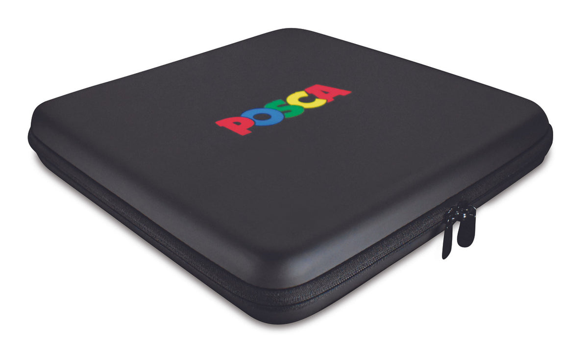 Closed black POSCA large storage case with logo