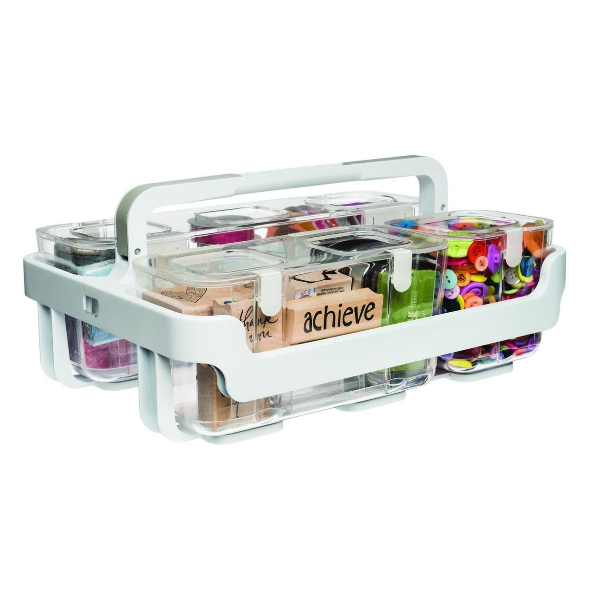 Deflecto stackable caddy organiser, front view