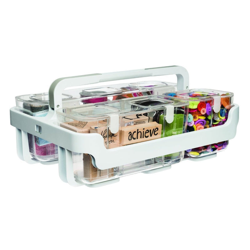 Deflecto stackable caddy organiser, front view