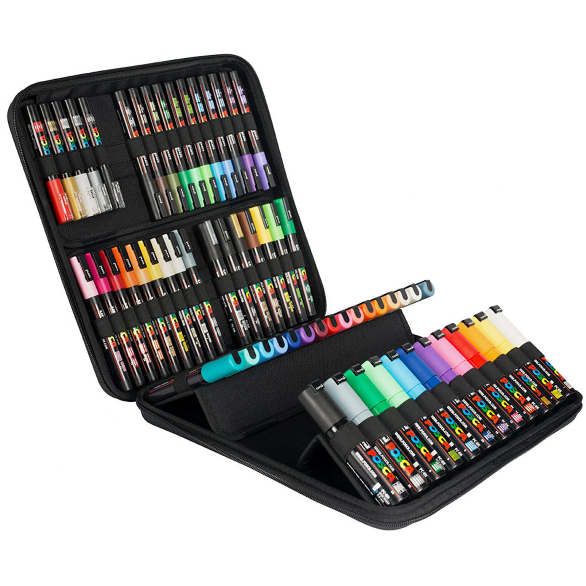 POSCA large storage case closed with colourful POSCA logo