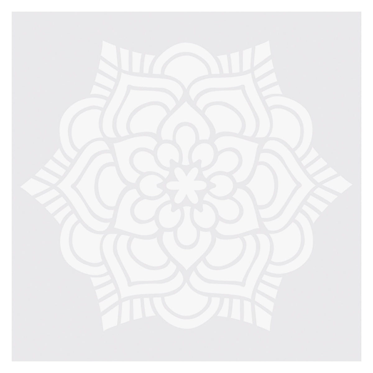 Mandala stencils pack of 6, single stencil design