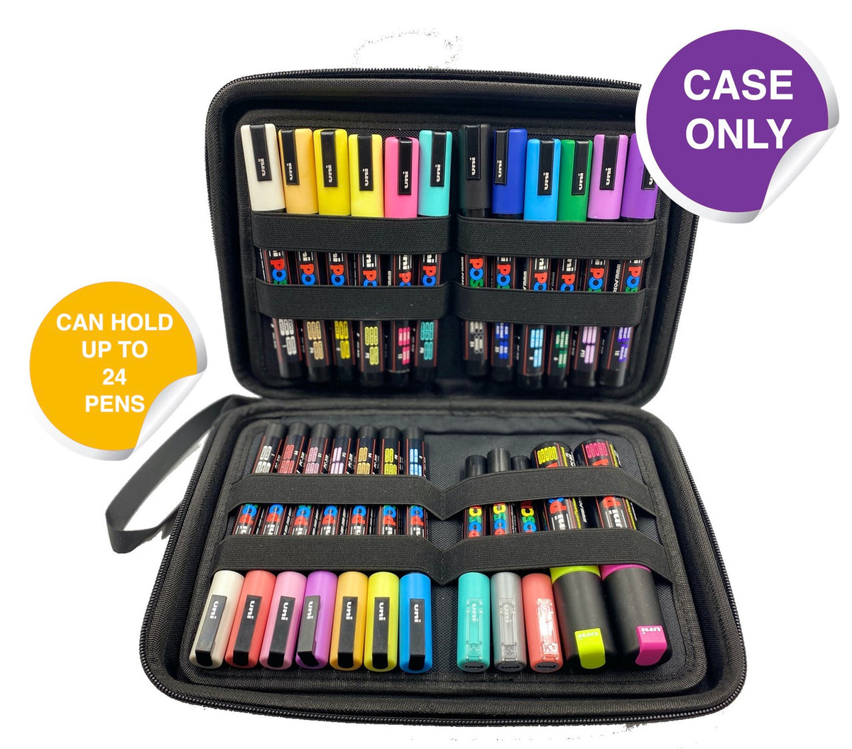 POSCA small storage case open with compartments visible