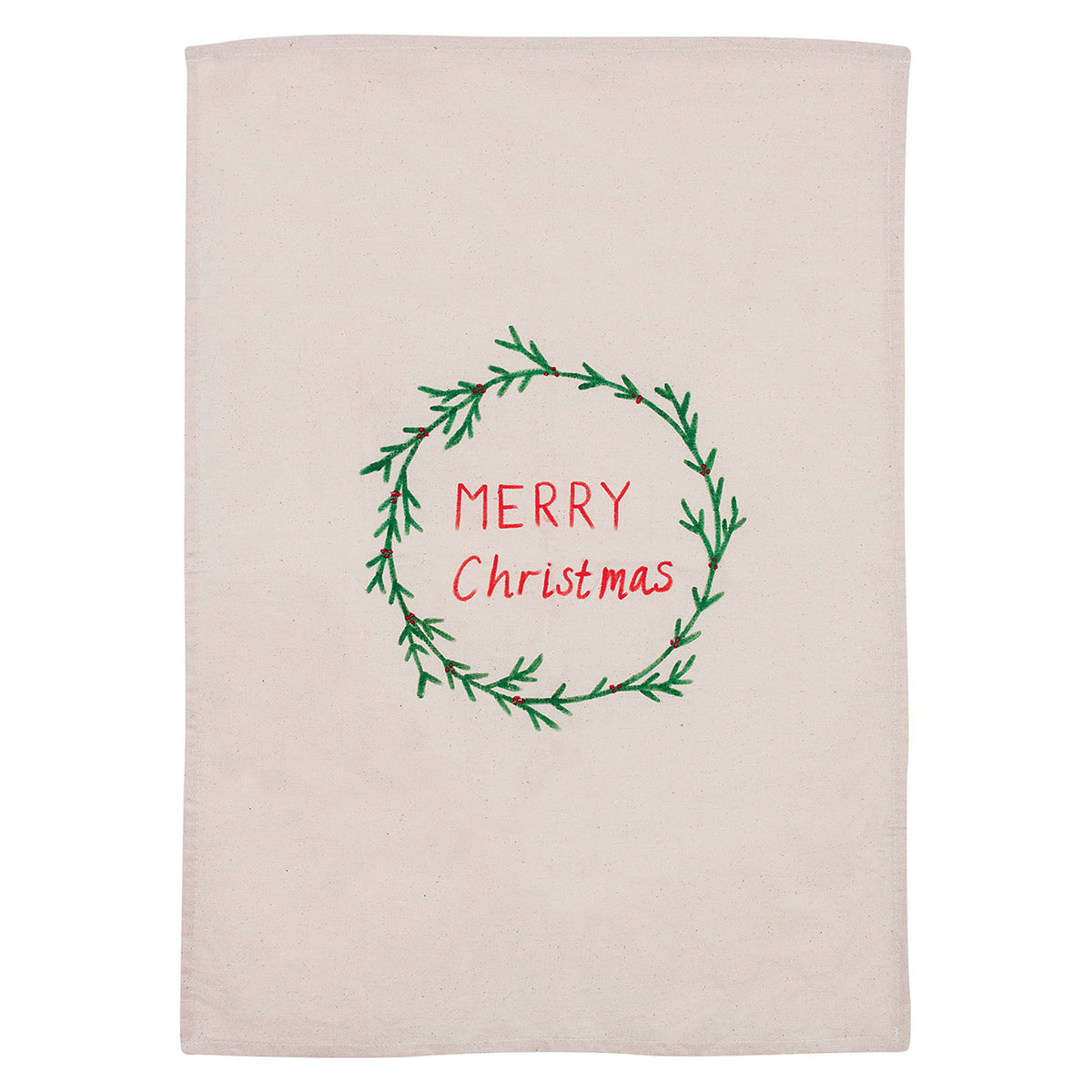 Calico tea towel 52.5 x 72cm, folded tea towel