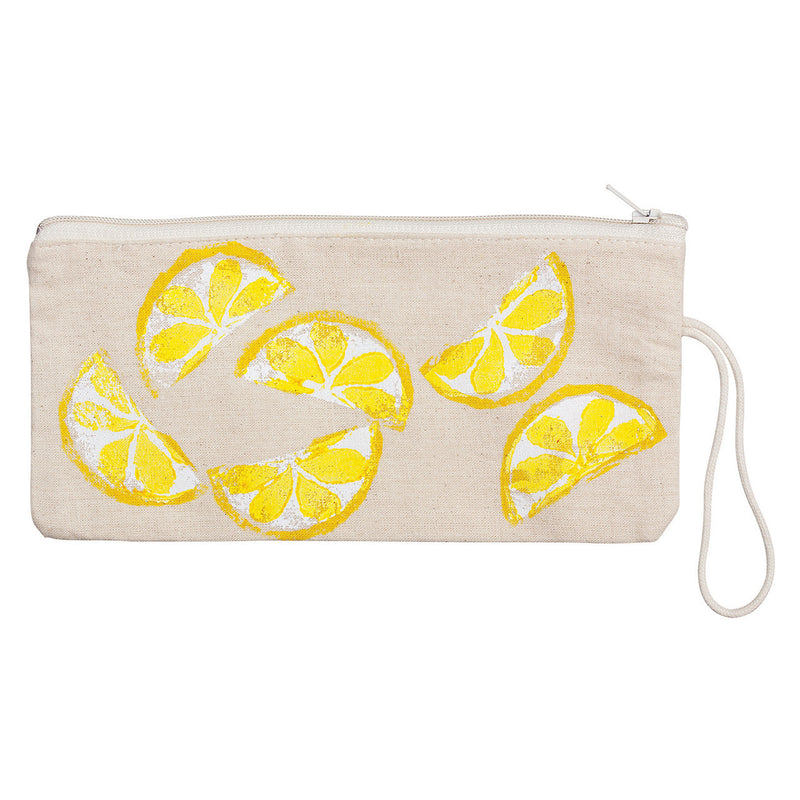 Calico all-purpose zip case 9 x 21cm, zipper detail