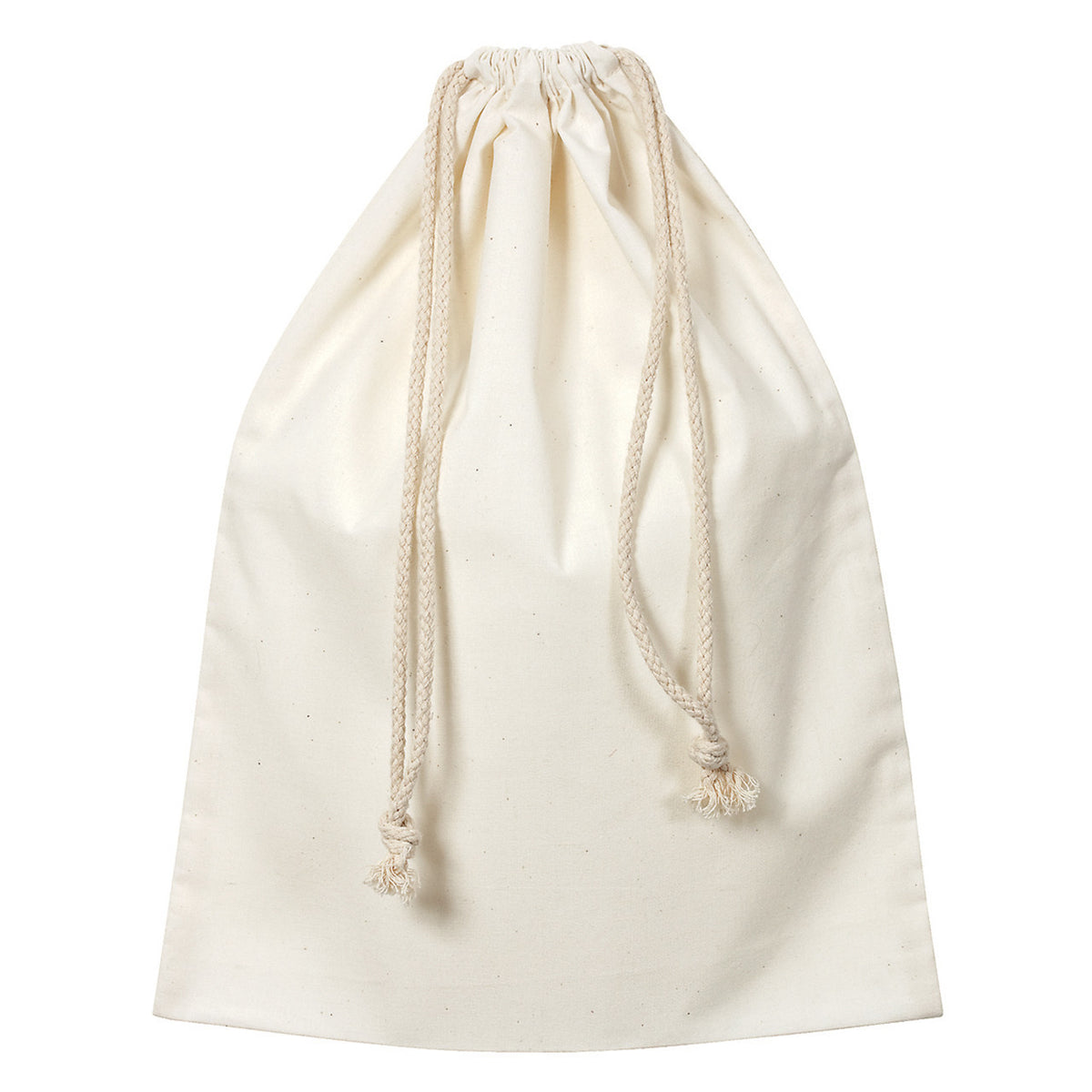 Calico library bag 33 x 44cm, front view of the plain bag