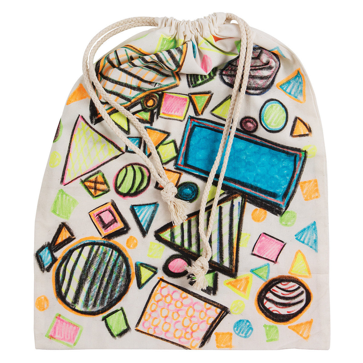 Calico library bag 33 x 44cm, decorated example