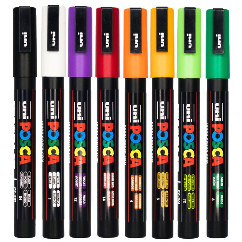 POSCA PC-3M Halloween tones wallet of 8 in its packaging