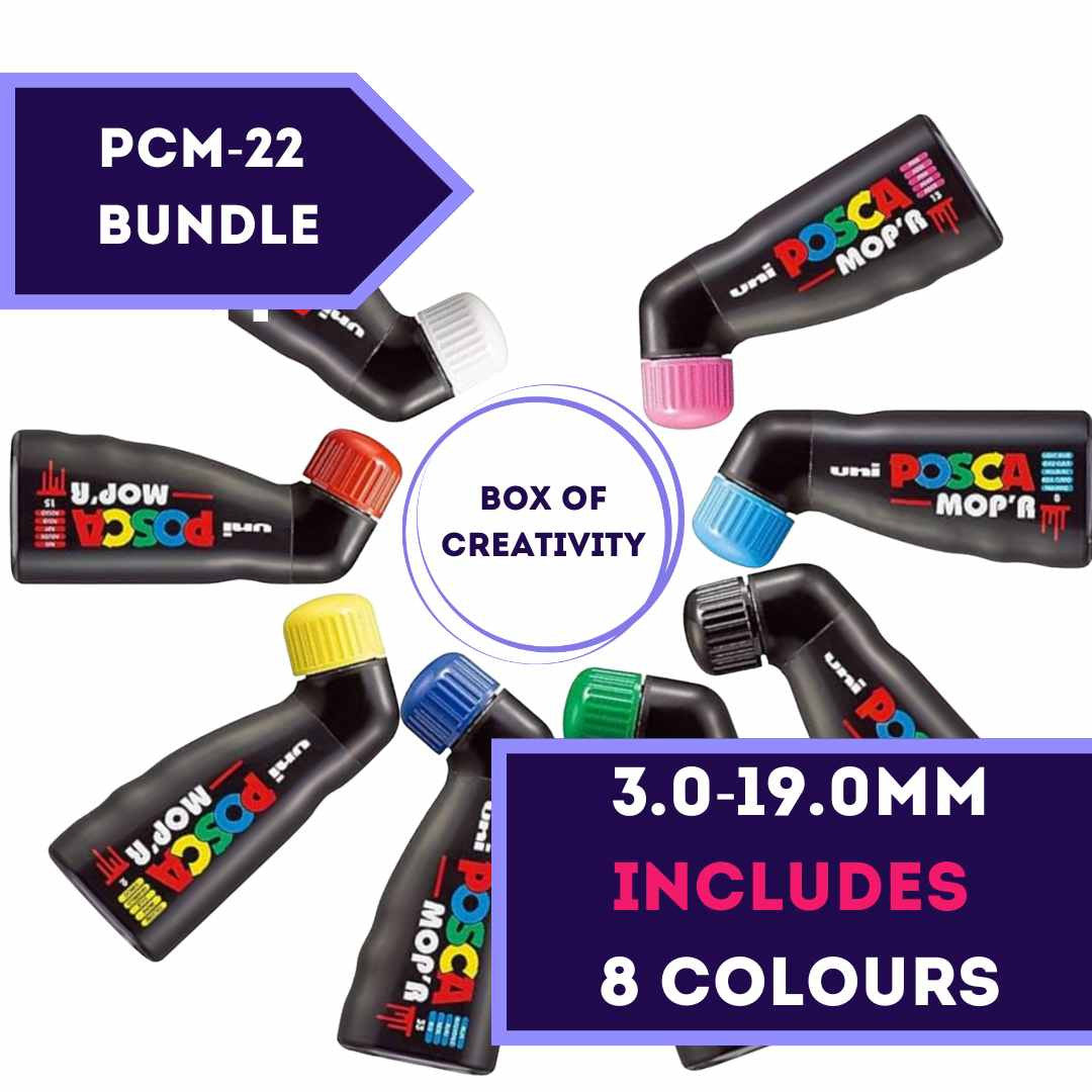 POSCA MOP'R PCM-22 set of 8 colours arranged in a ring