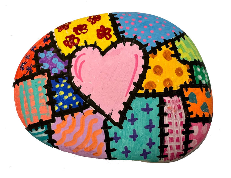 Design idea for painted pebbles from the PoscART rock art kit