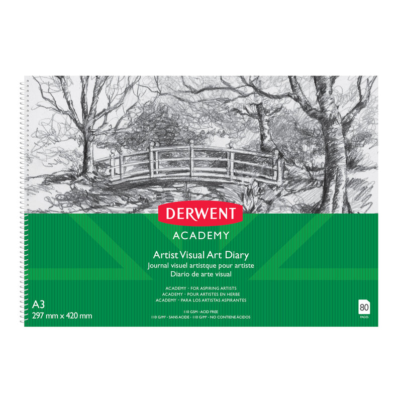 Derwent Academy Visual Art Diary A3 landscape 80 pages, front cover