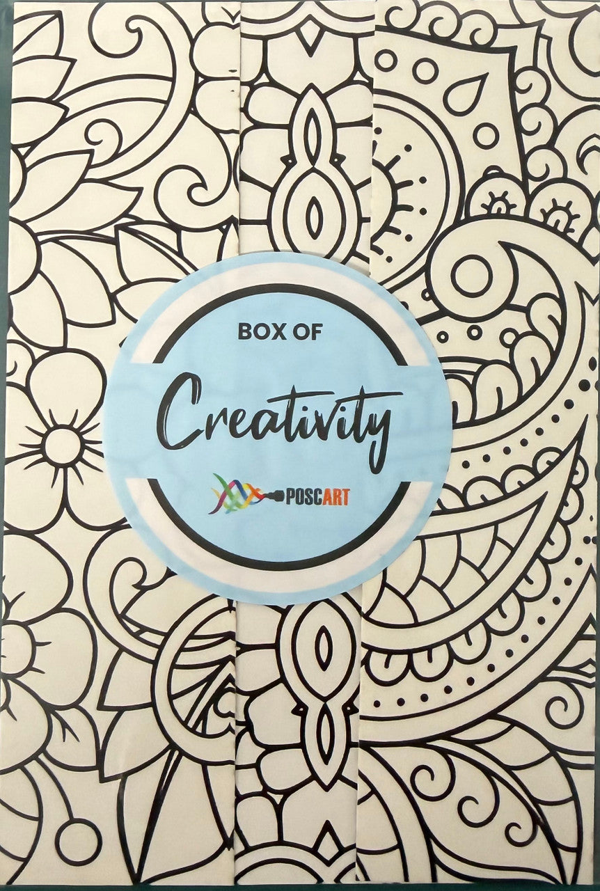 POSCA colour-in bookmarks mandala theme, coloured mandala bookmarks in pink, blue and green