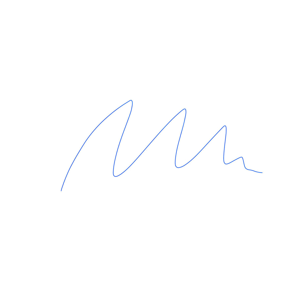 POSCA PC-1MR blue paint stroke on white paper showing the 0.7mm line
