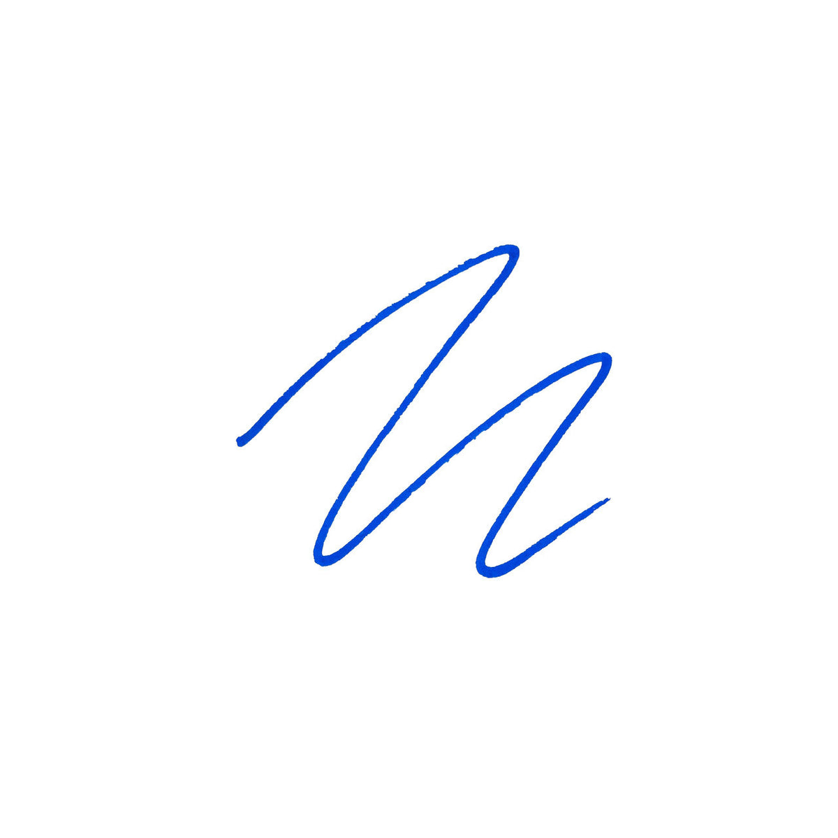 POSCA PC-3M blue paint stroke on white paper showing the fine bullet line