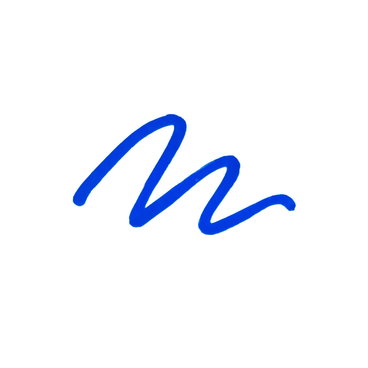 POSCA PC-7M blue paint stroke on white paper showing the broad bullet line