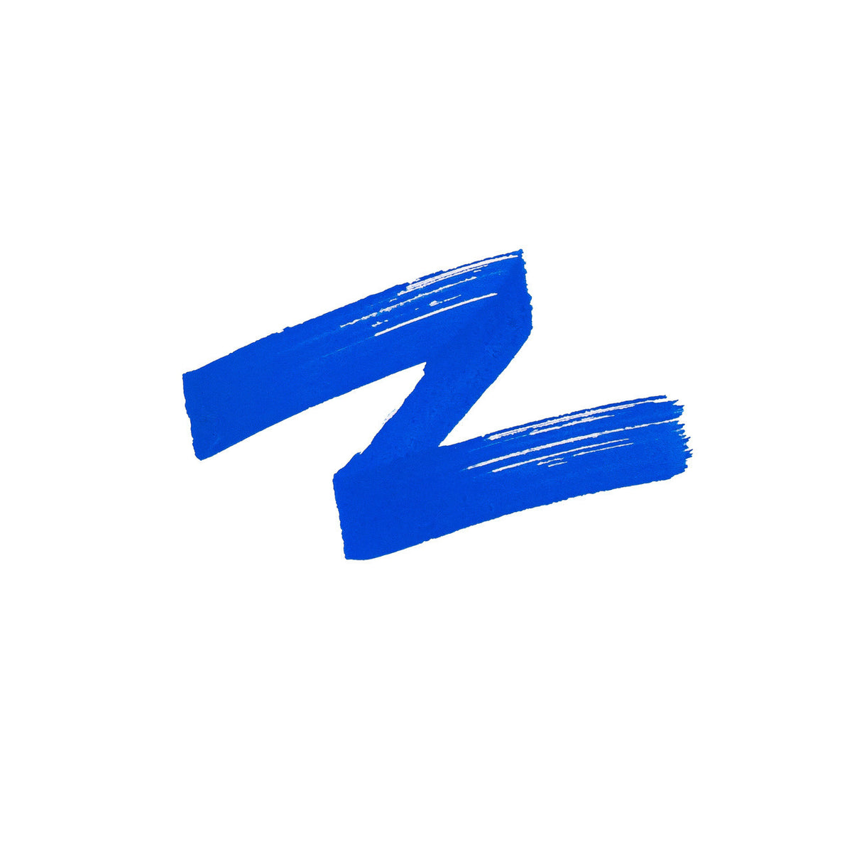 POSCA PC-8K blue paint stroke on white paper showing the 8mm chisel coverage