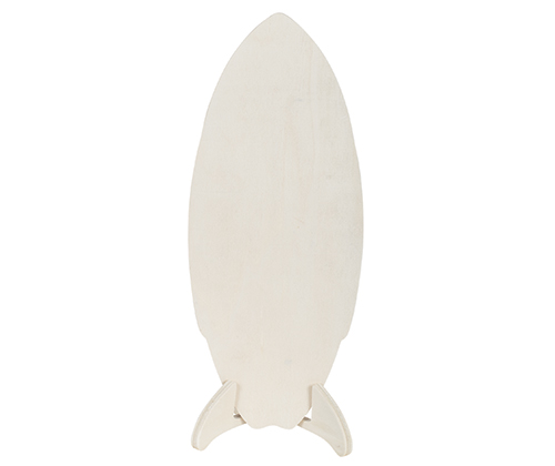Blank Wooden Plywood Surfboard with Stand